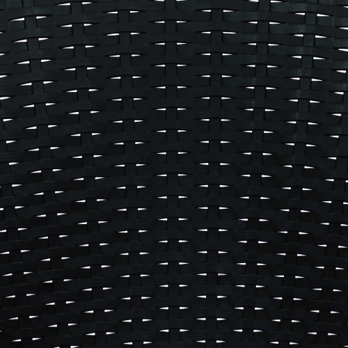 Sunnydaze Segonia Plastic Stackable Dining Armchair - Black - Set of 2