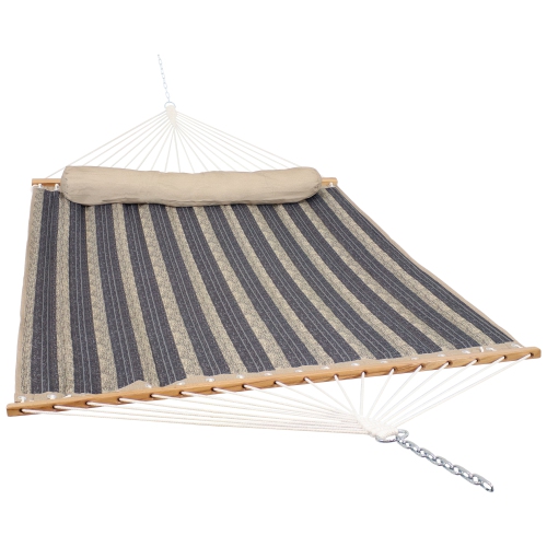 SUNNYDAZE DECOR  Sunnydaze Large Quilted Hammock With Spreader Bar And Pillow - Mountainside