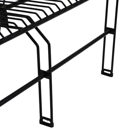 Sunnydaze Indoor/Outdoor 2-Person Steel Wire Patio Bench - Black
