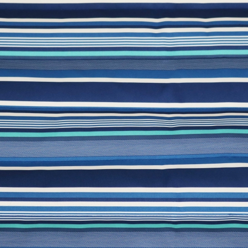 Sunnydaze Large Quilted Hammock with Spreader Bar and Pillow - Blue Stripe