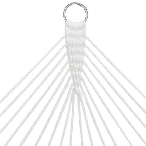 Sunnydaze Large Quilted Hammock with Spreader Bar and Pillow - Khaki Stripe