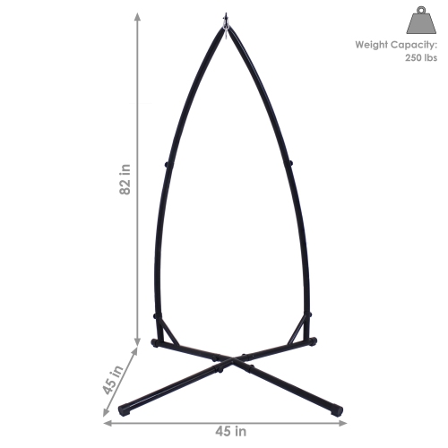 Sunnydaze X-Base Powder-Coated Steel Hammock Chair Stand - 82 in