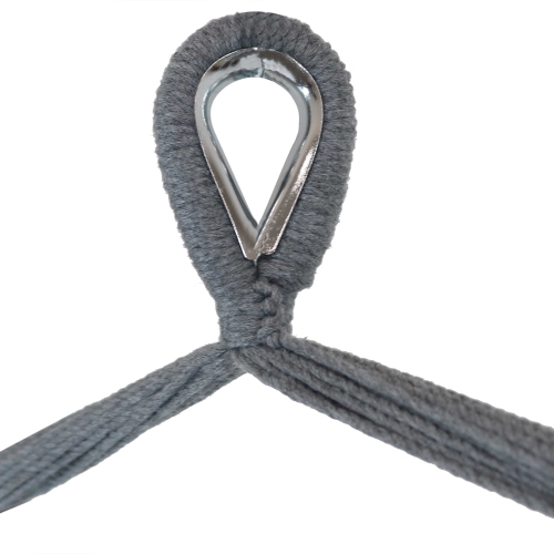 Sunnydaze Extra Large Polyester Rope Hammock Chair with Spreader Bar - Gray