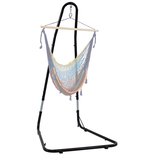 Sunnydaze Powder-Coated Steel Adjustable Hammock Chair Stand - 93 in