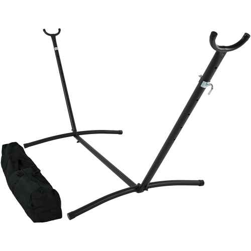 Sunnydaze Steel Hammock Stand with Carrying Case - Black - 100 in