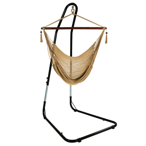 SUNNYDAZE DECOR  Sunnydaze Extra Large Hammock Chair With Adjustable Steel Sd - In Tan We love this hammock chair and stand! Excellent quality and easy to assemble