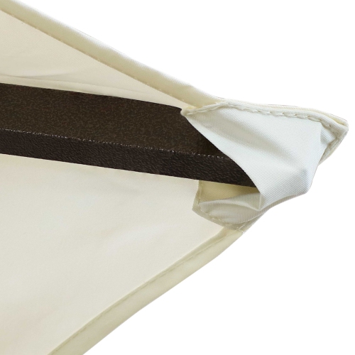 Sunnydaze 10 ft x 10 ft Soft Top Polyester Gazebo with Privacy Wall - Cream