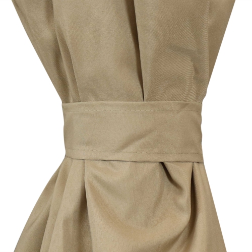 Sunnydaze 10 ft x 13 ft Soft Top Polyester Gazebo with Privacy Wall - Tan