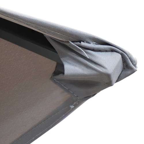 Sunnydaze 10 ft x 13 ft Soft Top Polyester Gazebo with Privacy Wall - Gray