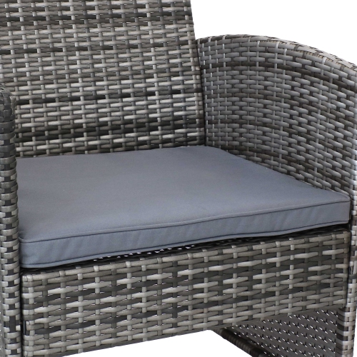 Sunnydaze Ardfield Rattan 4-Piece Patio Furniture Set - Mixed Gray