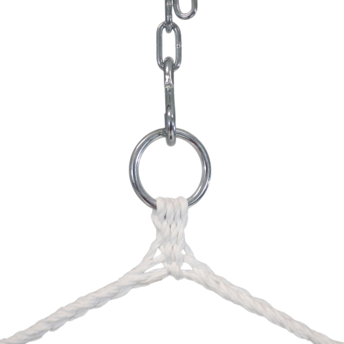 Sunnydaze Tufted Victorian Hammock Chair with Steel C-Stand - Gray