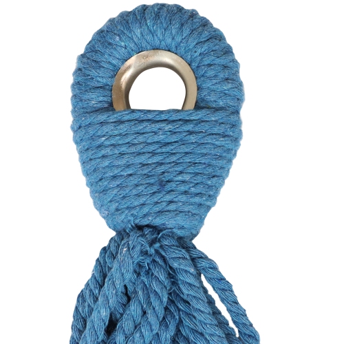 Sunnydaze Large Cotton Hammock with Steel Stand and Carrying Case - Oasis