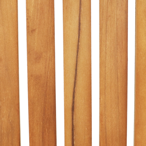 Sunnydaze 2 Solid Teak Wood Stackable Outdoor Dining Armchair - Light Brown