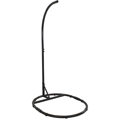 Sunnydaze Rounded Base Powder-Coated Steel Egg Chair Stand - 76 in