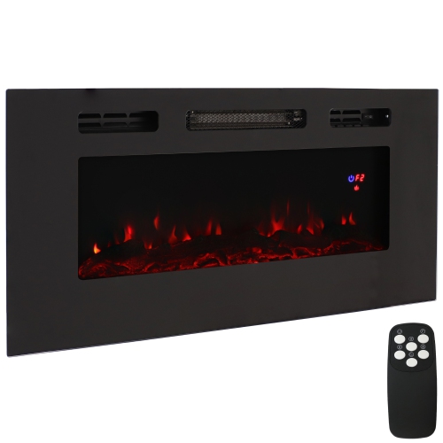 SUNNYDAZE DECOR  Sunnydaze 40 In Sophisticated Hearth Indoor Electric Fireplace - In Black