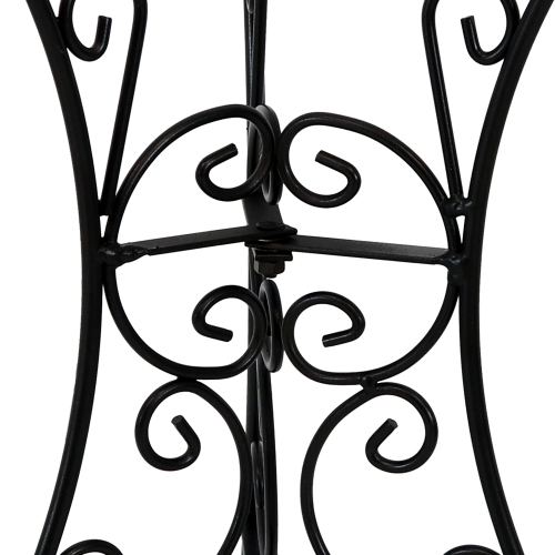 Sunnydaze Decorative Scroll Steel Outdoor Gazing Globe Stand - Black