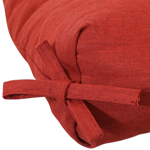 Sunnydaze Indoor/Outdoor Olefin Tufted Chaise Lounge Chair Cushions - Red