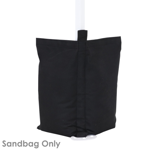 Sunnydaze Polyester Sandbag Canopy Weights - Black - Set of 4