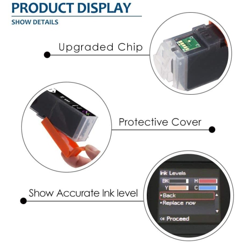 axGear Compatible PGI-220 CLI-221 Ink Cartridges B/C/M/Y 2 Combo for Canon PIXMA MP560 MP620