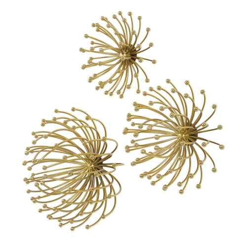 Uttermost Aga Contemporary Metal Wall Decor in Plated Gold