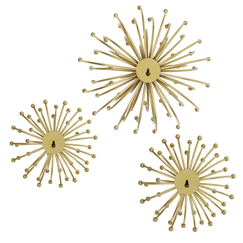 Uttermost Aga Contemporary Metal Wall Decor in Plated Gold
