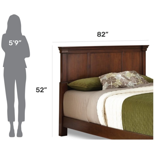 Bowery Hill Traditional Wood King Headboard in Brown