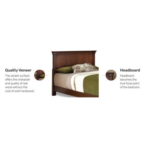 Homestyles Aspen Wood King Headboard in Brown