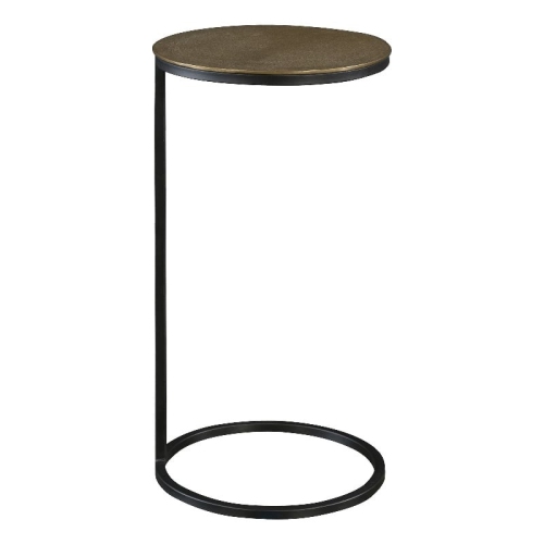 UTTERMOST  Brunei Contemporary Metal And Aluminum Accent Table In Black/gold