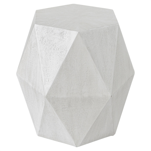 Uttermost Volker Contemporary Wood Geometric Accent Table in White