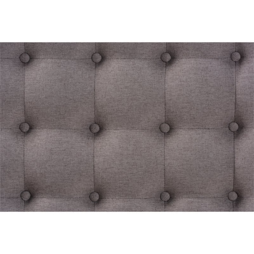Baxton Studio Alvere Gray Fabric Upholstered Brown Finished Ottoman