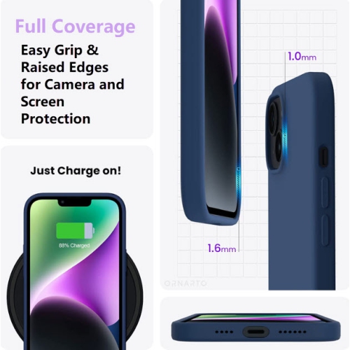 iPhone 14 Plus Max Slim Protective Silicone Case