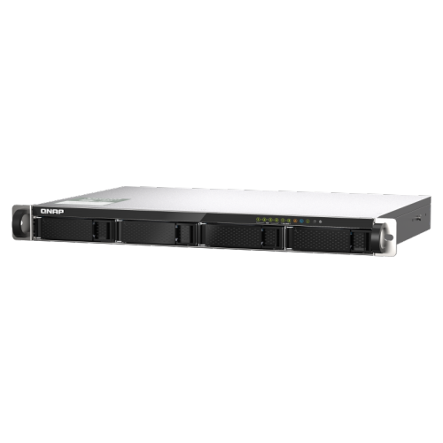 QNAP TS-435XeU-4G-US 4 Bay High-Speed Short Depth Rackmount NAS with M.2 NVMe SSD, Quad Core Marvell Octeon CPU, 4GB DDR4 Memory, Dual 2.5GbE
