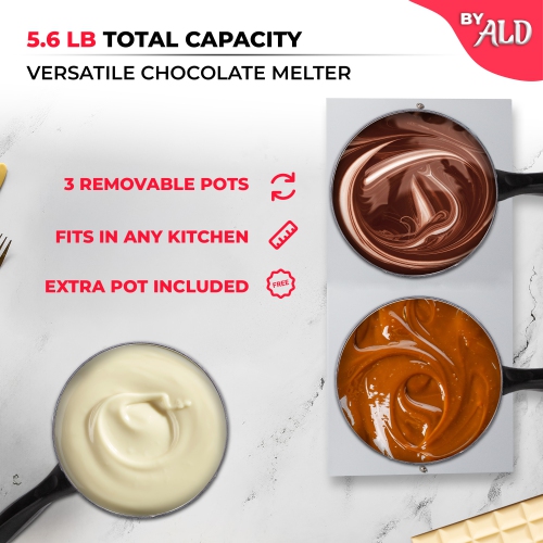 AR-D20048 Chocolate Melting Machine | Professional Tempering Pot | Electric Fondue | 110V