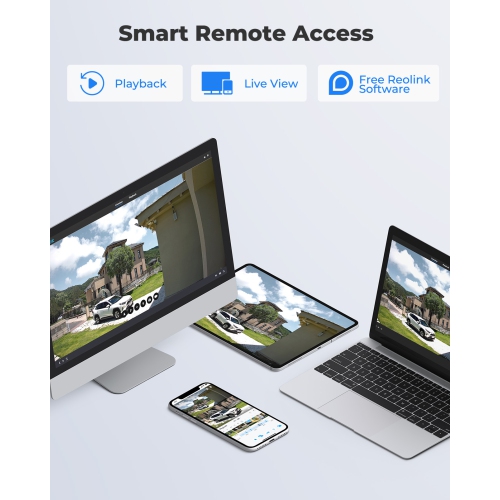 Caméra de sécurité PTZ Reolink avec suivi automatique, objectifs grand-angle et téléobjectif, double vue, Ultra HD 4K 8 Mpx, Wi-Fi bibande