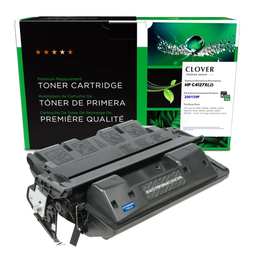 CLOVER IMAGING  Group Remanufactured Toner Cartridge for HP C4127X - (200159P)-Refurbished Excellent In Black