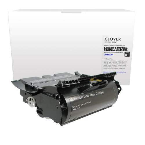 Clover Imaging Group Remanufactured Black Toner Cartridge for Lexmark T640/T642/T644/X642/X644/X646 -