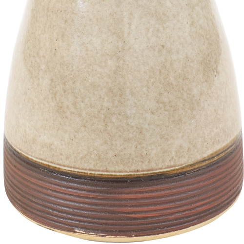 Sunnydaze Duo-Tone Outdoor Glazed Ceramic Bird Bath - 20.5 in - Yam