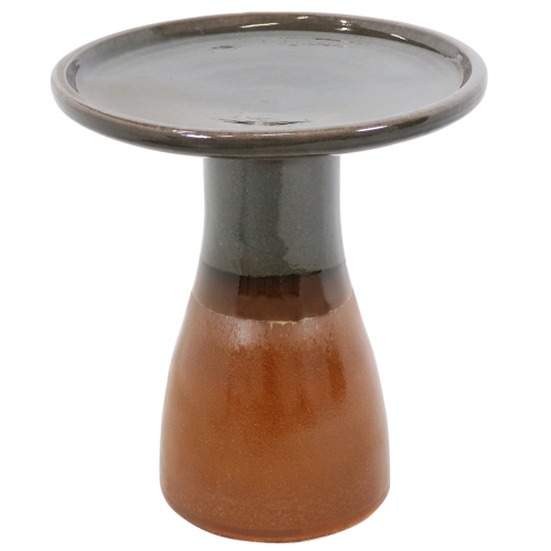 Sunnydaze Subtle Transitions Ceramic Bird Bath - 18.5 in - Dusty Rose