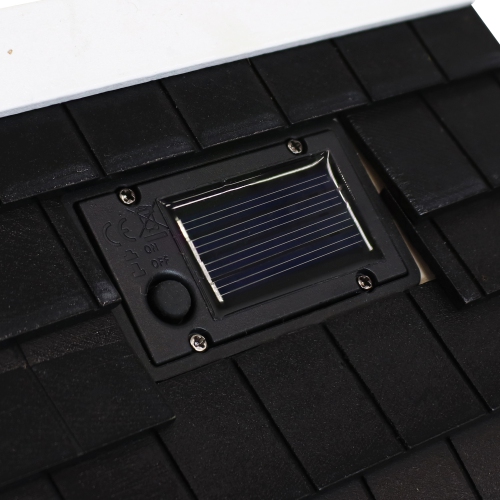 Sunnydaze 9.25 in Wooden Cozy Home Birdhouse with Solar LED Light - Blue