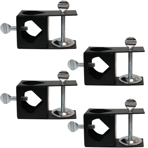 Sunnydaze Outdoor Torch Deck Clamp Holder - Black - Set of 4