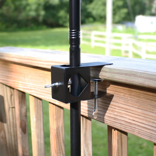 Sunnydaze Outdoor Torch Deck Clamp Holder - Black