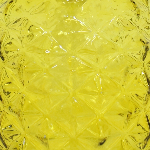 Sunnydaze Glass Tropical Pineapple 2-in-1 Outdoor Torch - Yellow - Set of 2