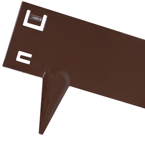 Sunnydaze 5-Piece Steel Garden Border Fence Set - 16 ft - Brown