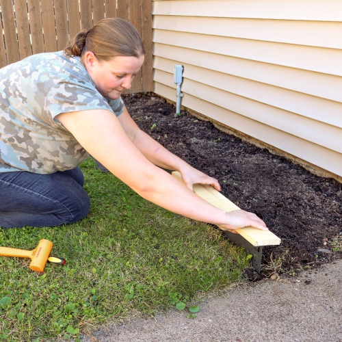 Sunnydaze 5-Piece Steel Garden Border Fence Set - 42 in - Gray