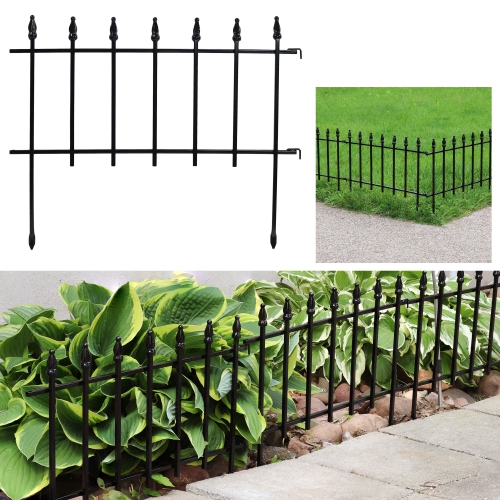SUNNYDAZE DECOR  Sunnydaze 5-Piece Roman Walkway Iron Panels Border Fencing - 9 Ft - In Black The looked great as an add on 