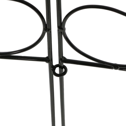 Sunnydaze 5-Piece Traditional Iron Garden Border Fencing - 10 ft - Black