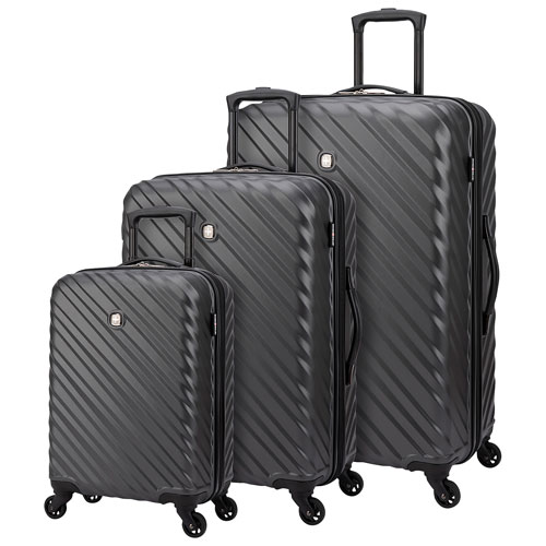 SWISSGEAR Mod 3-Piece Hard Side Expandable Luggage Set - Charcoal | Best Buy  Canada