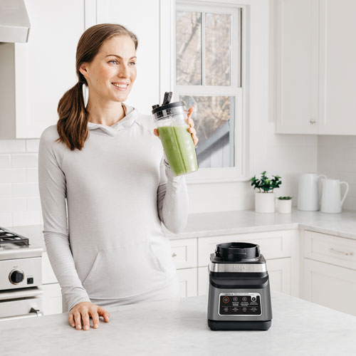 Ninja Professional Plus Blender DUO Auto-IQ 1400W Countertop Blender w/ Nutri Ninja Cups -Black/Stainless Steel