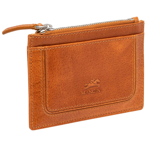 Mancini South Beach RFID Genuine Leather Card Holder Card Case - Tan