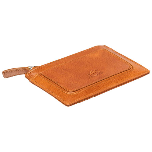 Mancini South Beach RFID Genuine Leather Card Holder Card Case - Tan